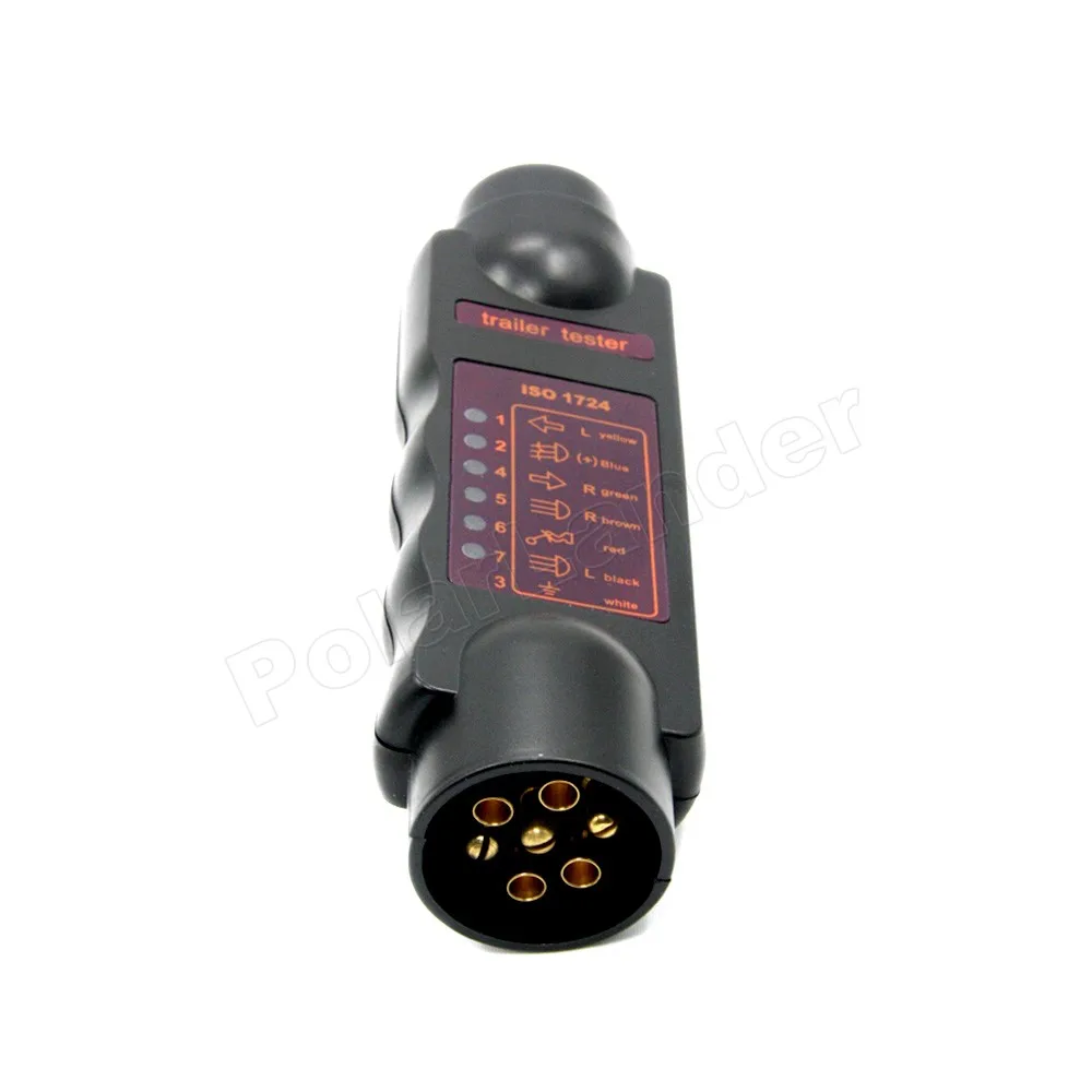 7-Pin Trailer Wiring Tester - 7 LED Indicators ABS Diagnostic Tool for Car Towing Light Circuit