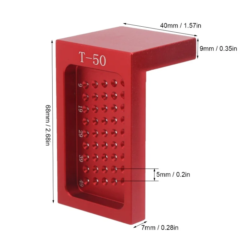 Aluminum Alloy TType Ruler Line Scriber Ruler Woodworking Tool For Carpenter