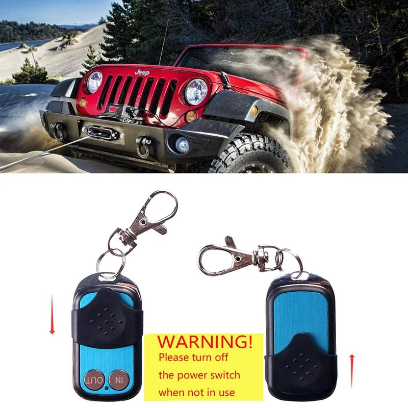 3X 12V 12Volt 50Ft Winch Wireless Remote Control Set For Truck Jeep ATV Warn Ramsey