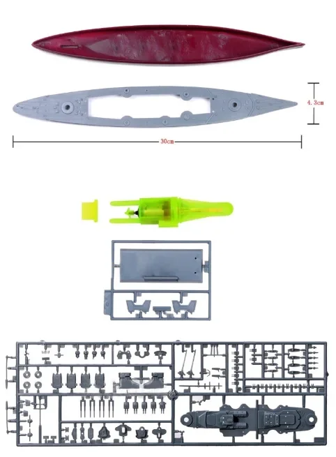 Trumpeter à assembler de 30CM, ensemble de modèles, porte-avions Bisimai, cuirassé Yamato, assemblage sous-marin, modèle de bateau militaire, jouets pour enfants