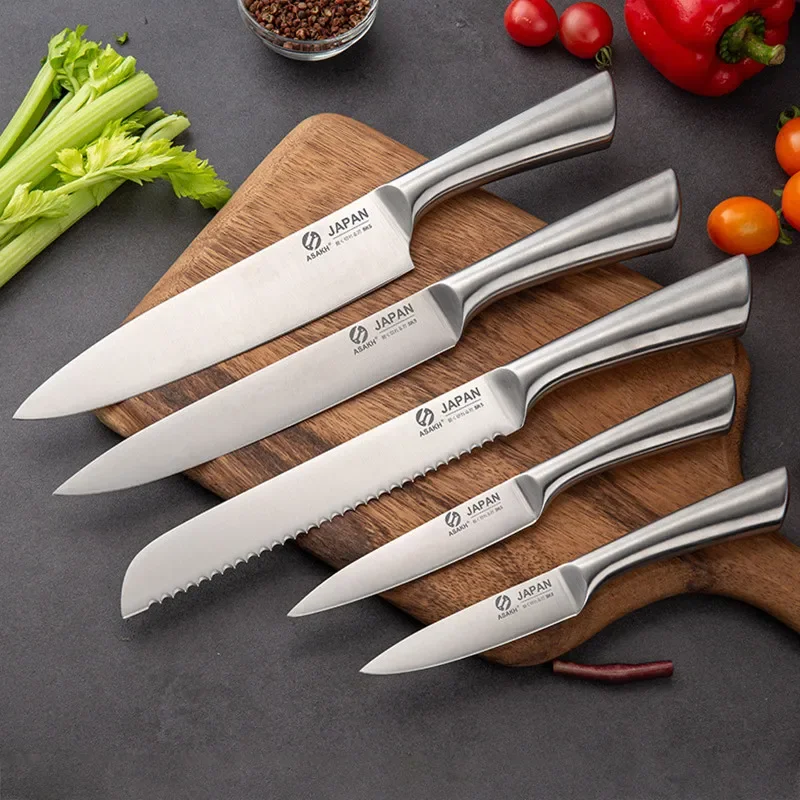 Stainless Steel Kitchen Knife Kitchen Knives Set Chef Knives Sets Chef Slicer Paring Bread Utility Knife Scissors Sharpener