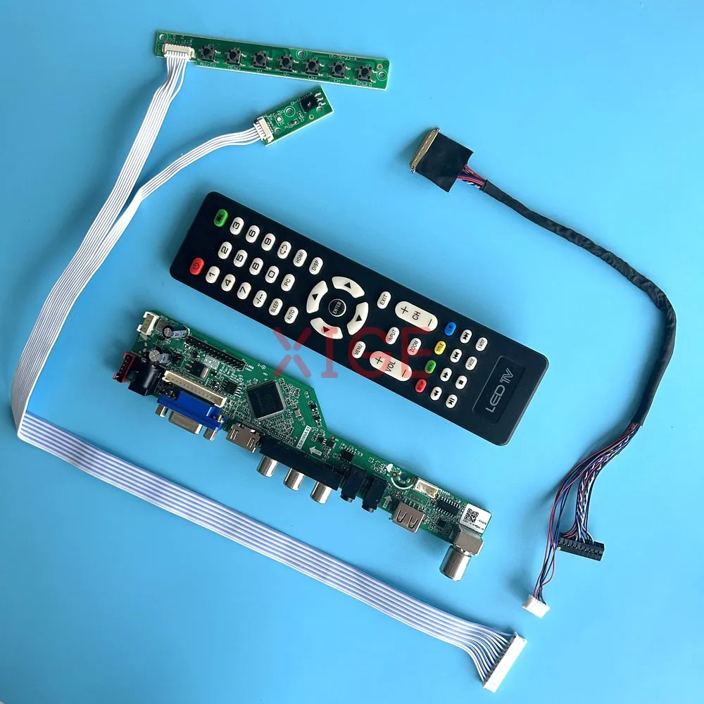 

Kit DIY For B101AW02 V.0 B101AW02 V.3 1024x600 40-Pin LVDS HDMI+VGA+AV+USB 10.1" Analog TV Laptop Screen Driver Controller Board