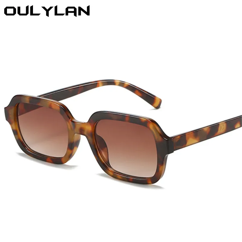 Oulylan Vintage Square Sunglasses Women Fashion Gradient Sun Glasses Men Classic Black Yellow Shades UV400 Men Trending Eyewear