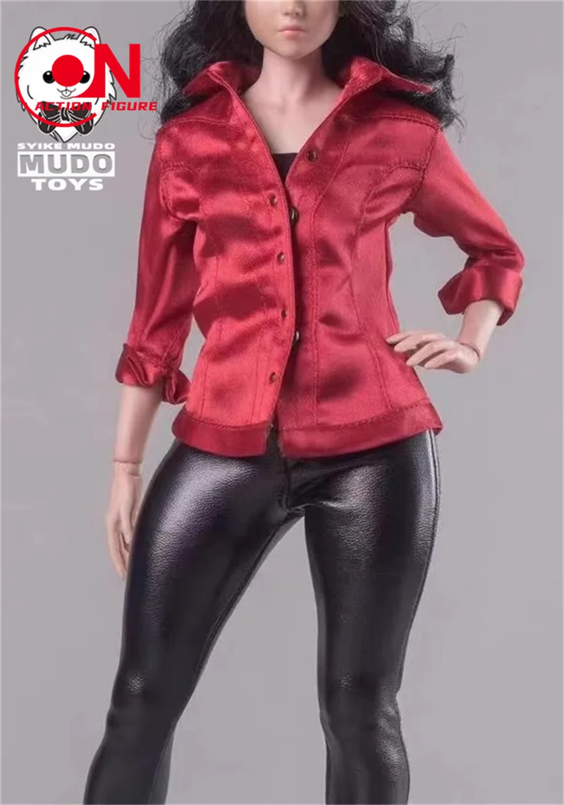 1/6 escala CTC-003 camisa feminina calças de couro conjunto roupas modelo caber 12 polegadas worldbox at202 soldado figura ação corpo bonecas