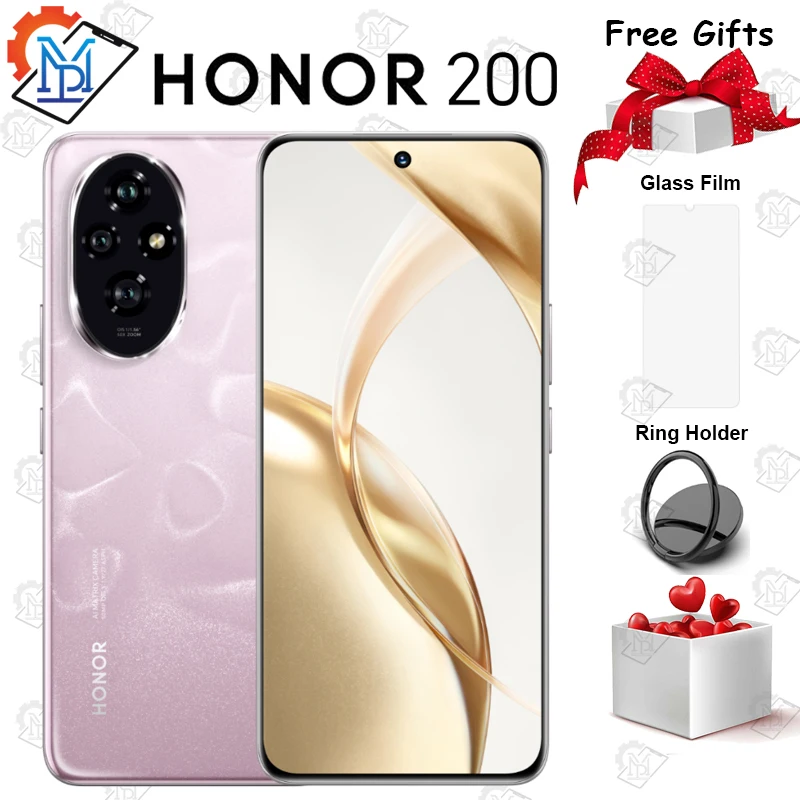 New Original HONOR 200 5G Mobile Phone 6.7 Inch 120Hz Screen Snapdragon 7 Gen 3 Battery 5200mAh 100W SuperCharge NFC Smartphone