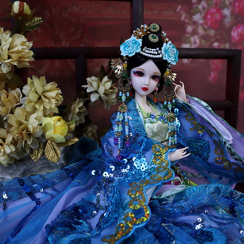 Bambola fatta a mano originale in stile cinese Costume antico Wu Meiniang 30cm Tang Dynasty Princess Palace Doll Guifei Zhaoyi Doll ZE411