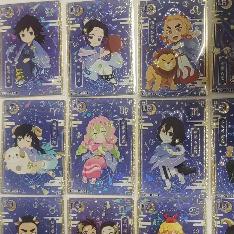 أنيمي شيطان القاتل SSP LR مجموعة من بطاقات Kanroji Mitsuri Kochou Shinobu جمع بطاقات عيد الميلاد هدايا عيد ميلاد لعب الأطفال