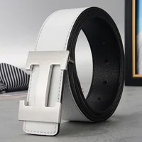 Width 3.8cm Famous Brand Belt Men Top Quality Genuine Luxury Leather Belts for Men Strap Metal Belt Fashion Women's Belt jeans 5