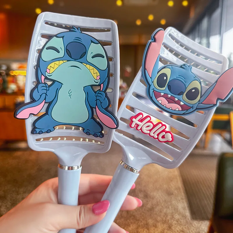 

Disney Stitch Massage Rib Comb Fluffy High Skull Cute Cartoon Anime Anti-static Haircare Hairdressing Tool Hair Brush Girl Gifts