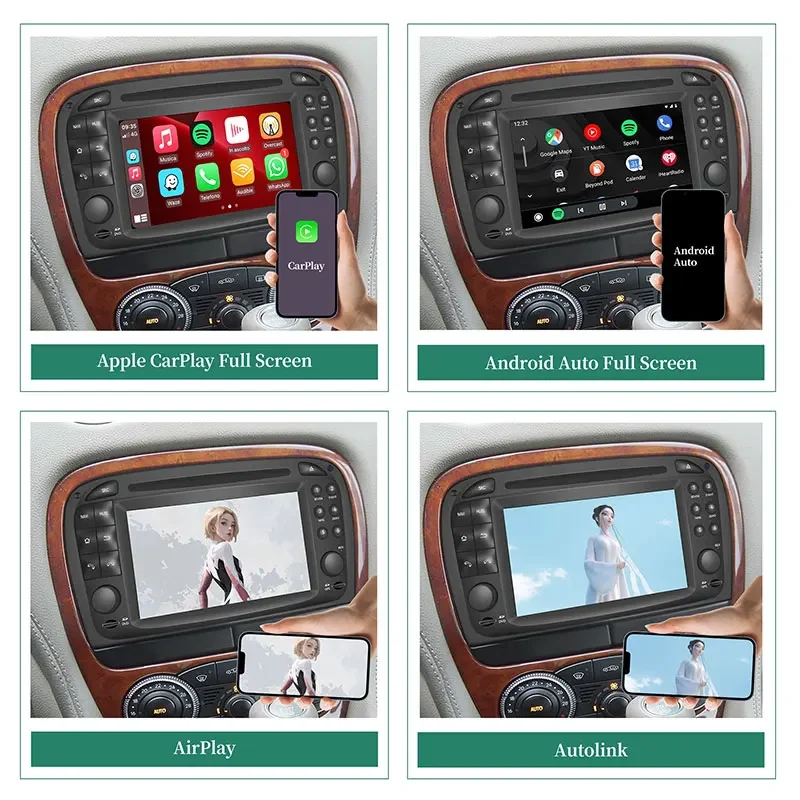 For Mercedes Benz SL R230 SL350 SL500 SL55 SL600 SL65  Video Player 13 Autoradio 2DIN Bluetooth Car Audio