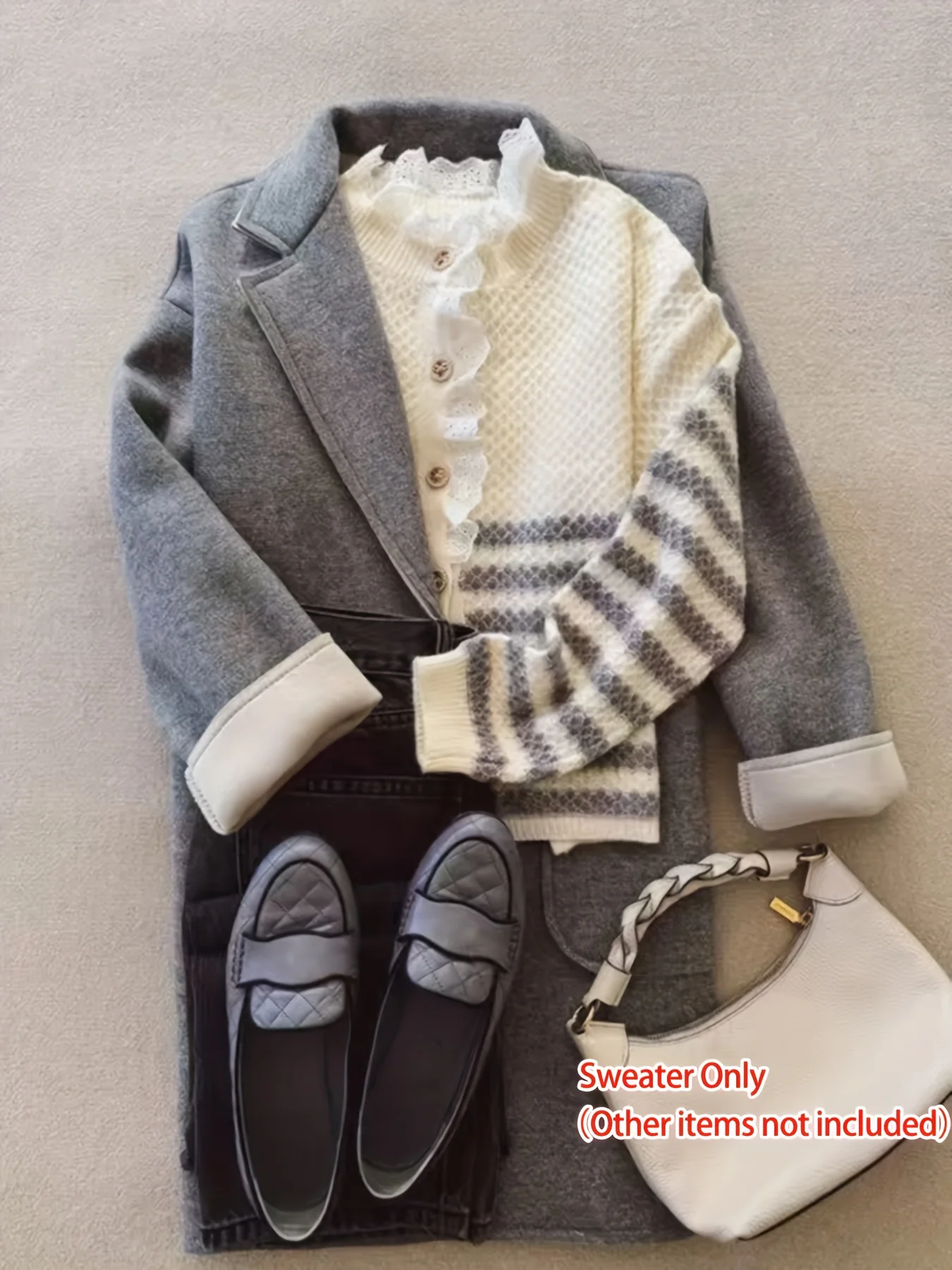 

Элегантный вязаный кардиган на пуговицах в стиле ретро, женский весенне-осенний вязаный свитер в полоску, пальто