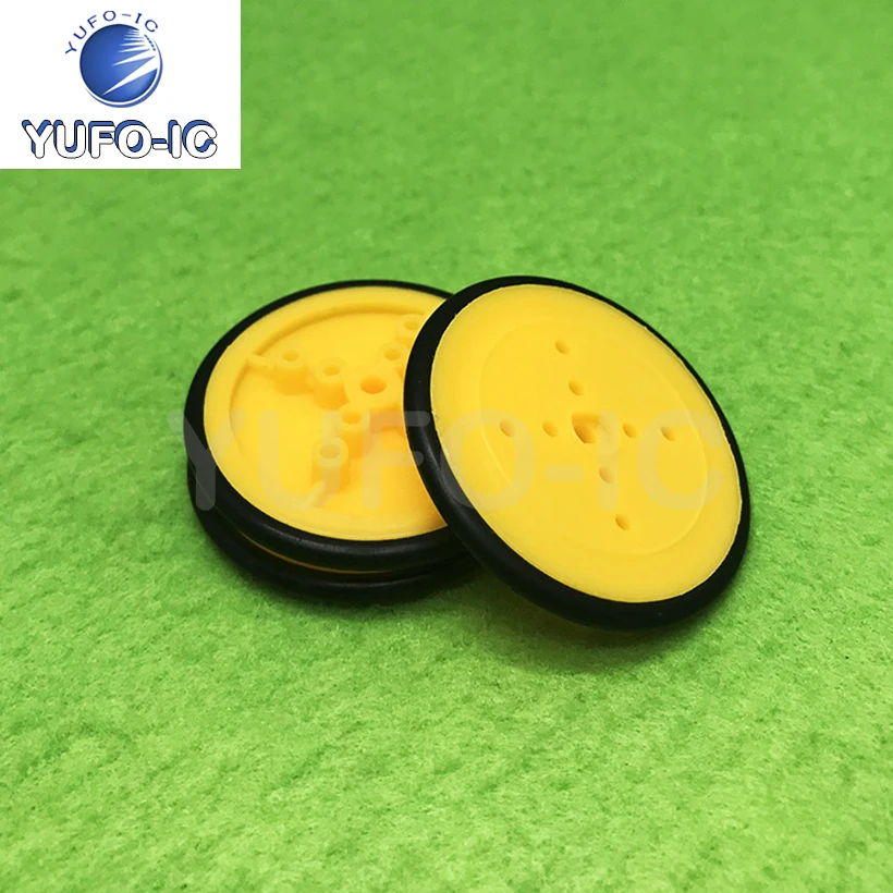 Free Ship 5pcs 410 Rubber Wheel Robot Tire TT Motor Intelligent Car Platform Car Electronic Design x-0.13