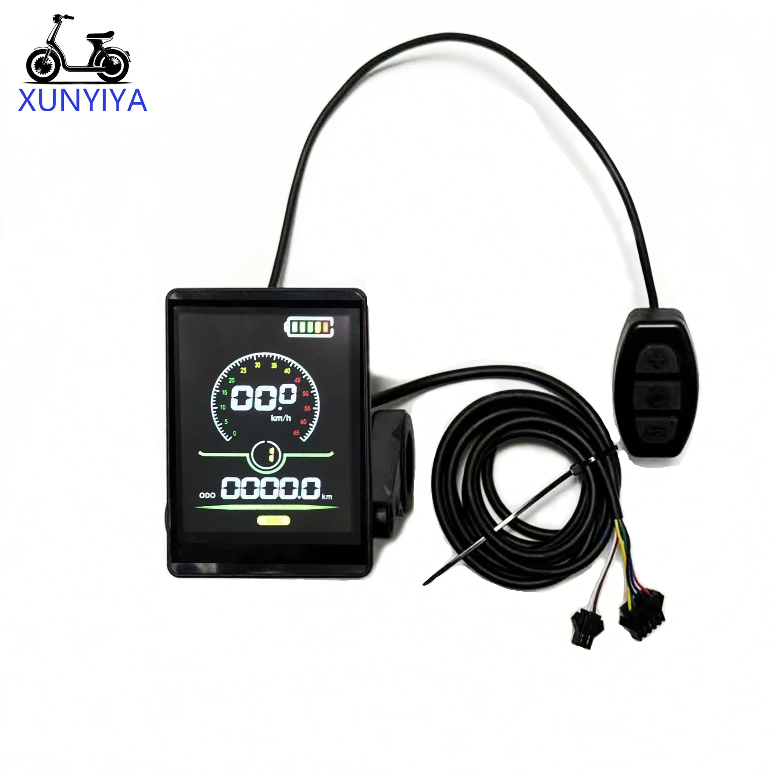 24V/36V/48V/60V E-Scooter Meter LCD Color Display Screen UART No.2 Protocol 3.5 inch 5+2 Pin for Electric Bicycle Display Repair