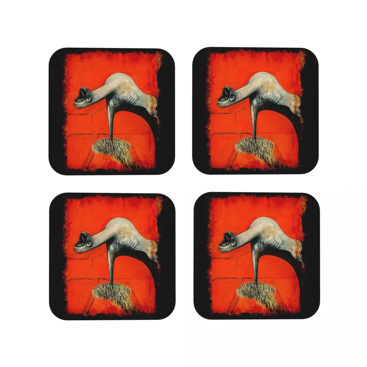 Figure At Base Of Crucifixion Francis Bacon Painting Art Lover Coasters Kitchen Placemats Cup Mats For Tableware Pads Set of 4