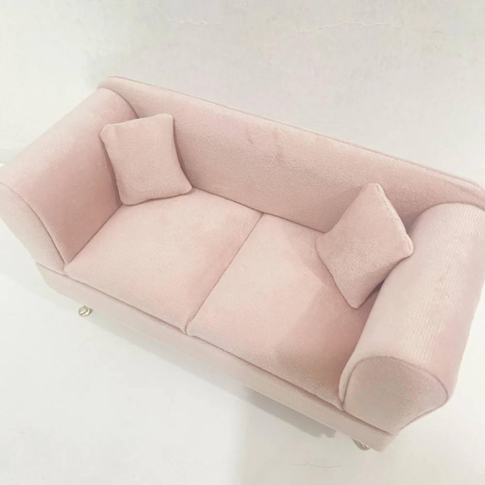 

Шкатулка для украшений в форме голландского бархатного дивана, розовая, мини-диванчик, подставка для серег и колец, роскошная, с зеркалом, мебель для дома