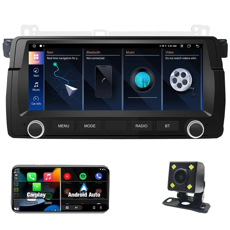 

Android car radio for BMW E46 1998-2006 stereo screen Carplay Android Auto Bluetooth GPS Navigation FM radio 8.8’ [4+64G]
