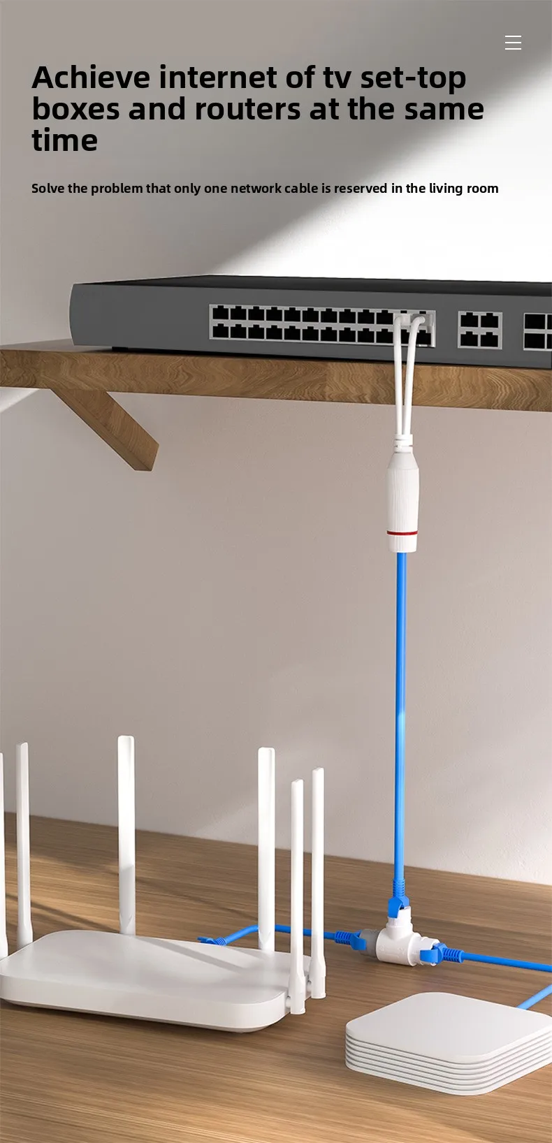 Разветвитель Ethernet, водонепроницаемый адаптер-разветвитель POE, 2 IP-камеры на 1, сетевой кабеле, сетевой адаптер-сепаратор, сетевой адаптер