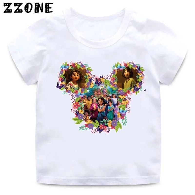 Encanto Mirabel Isabela Print Cartoon Kids T-Shirts Casual Girls Clothes Baby Boys Short Sleeve T shirt Summer Children Tops