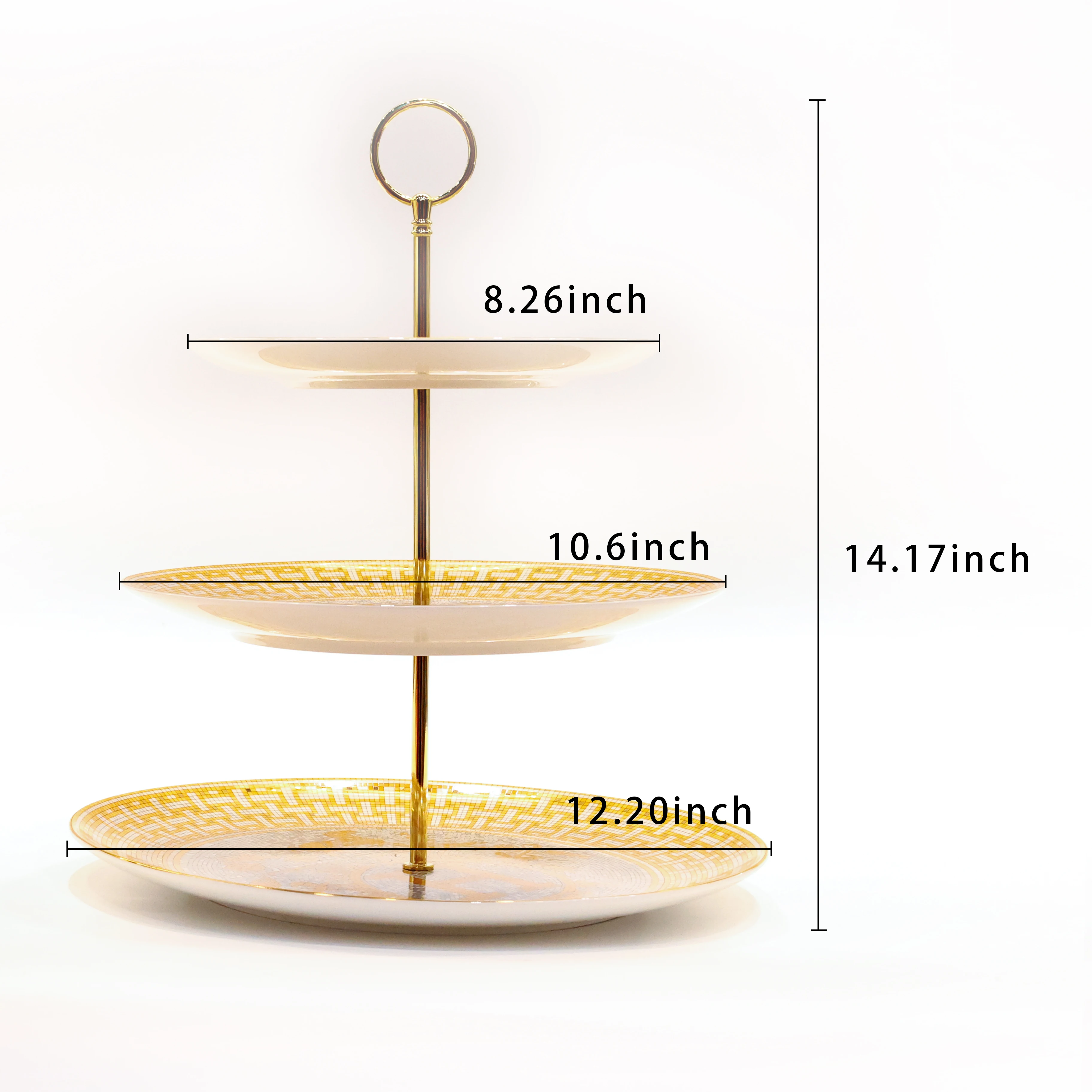 European style double-layer fruit bowl living room creative three-layer cake rack dessert dried fruit sugar plate afternoon tea