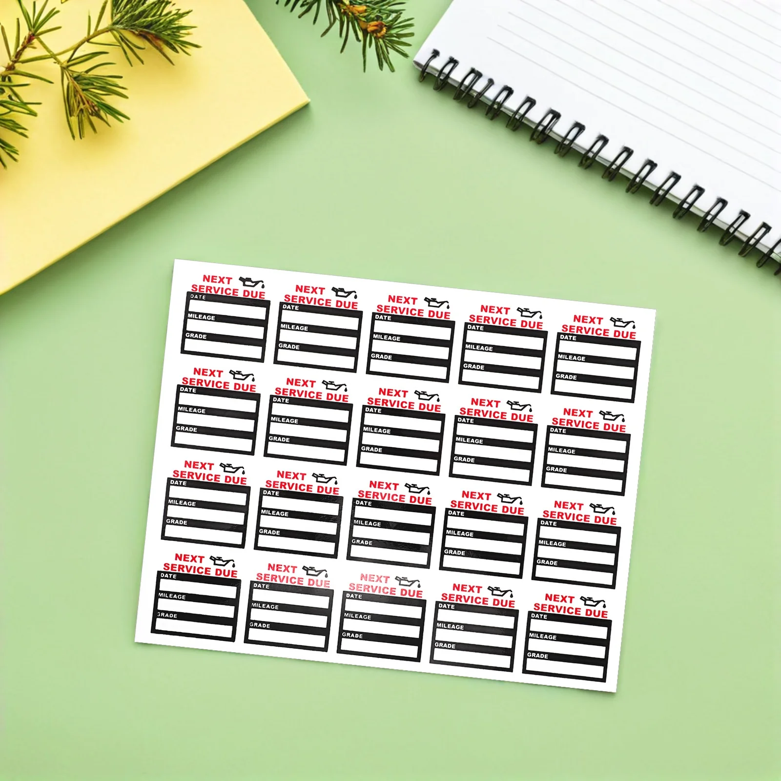 

200Pcs Oil Change Stickers Cling Removable Low-Tack Windshield Labels Vehicle Service Due Date Tracker for Cars Trucks Gas