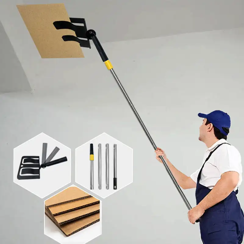 Baffle Holder With Extension Pole 360 Degree Rotation For Paint Color Separation Prevent Splashing Detachable Cleaning Tools - Image 5