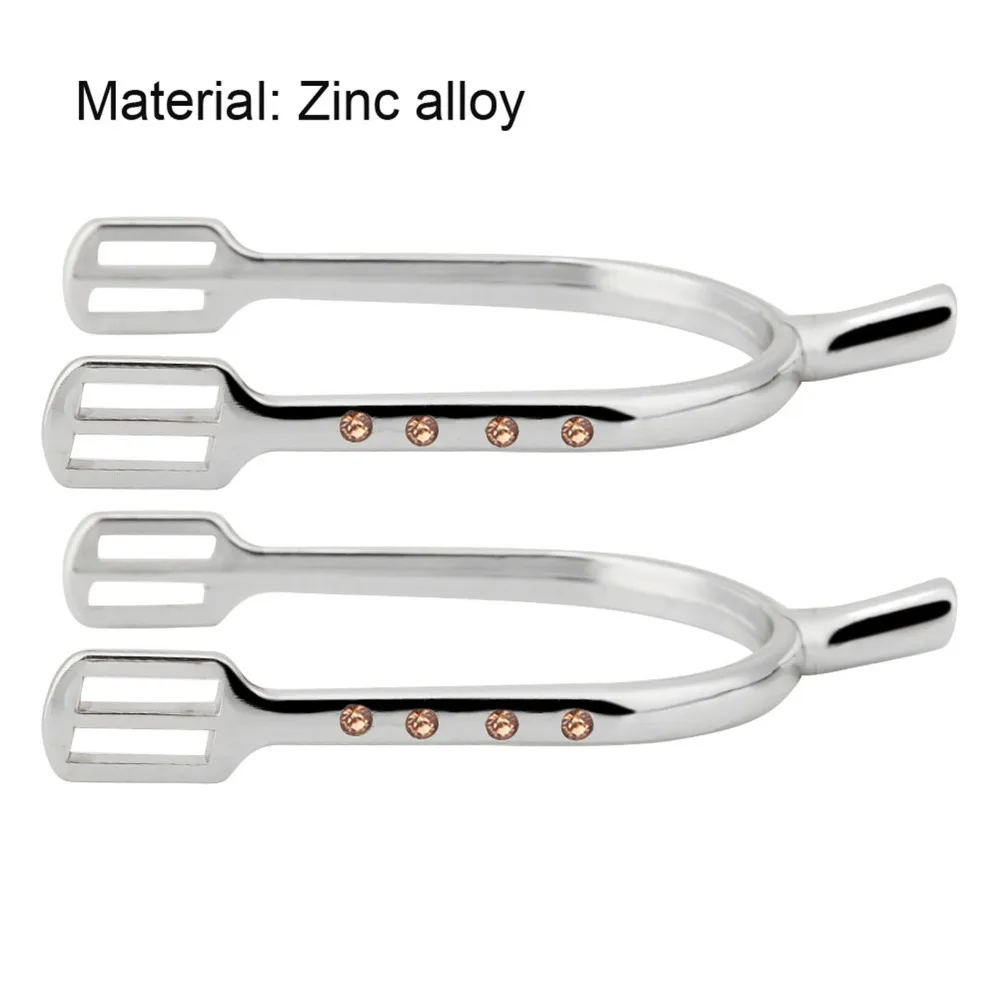 2pcs Aluminum Alloy Chrome Plated Spurs Silver Adjustable Zinc Alloy Spurs Easy Wear Bending Resistant Narrow Spurs Beginner Use