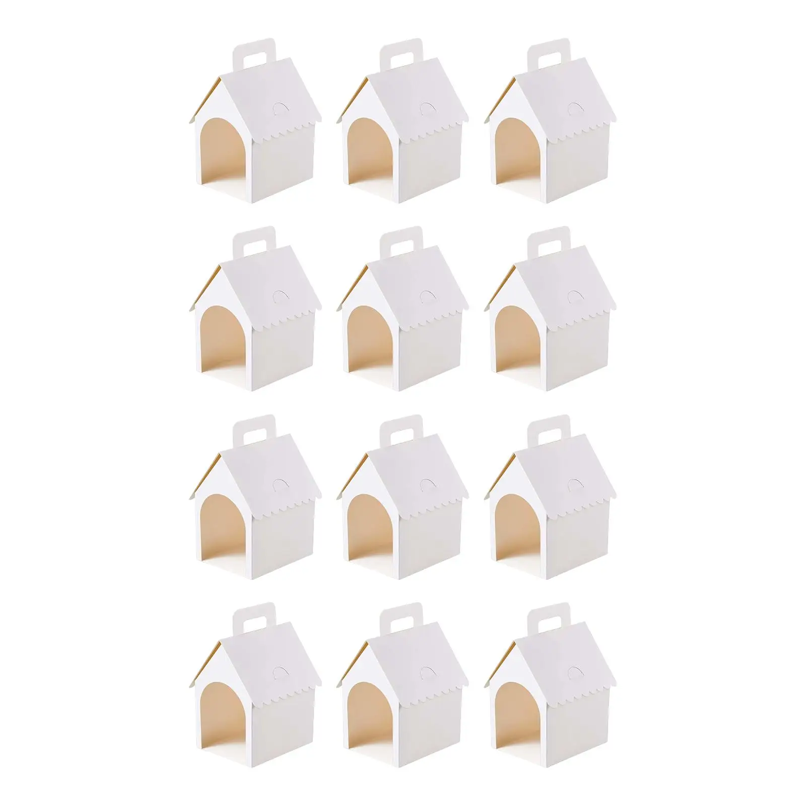Weiße Süßigkeiten-Geschenkboxen mit großem Fassungsvermögen und Griff für DIY-Verpackungen, Geschenkverpackungen, Partygeschenke und Hochzeiten