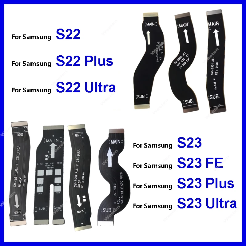 

Разъем материнской платы ЖК-экрана, гибкий кабель для Samsung Galaxy S22 S23 Plus Ultra FE 5G S901B S906B S908B S911B S711B S916B S918B