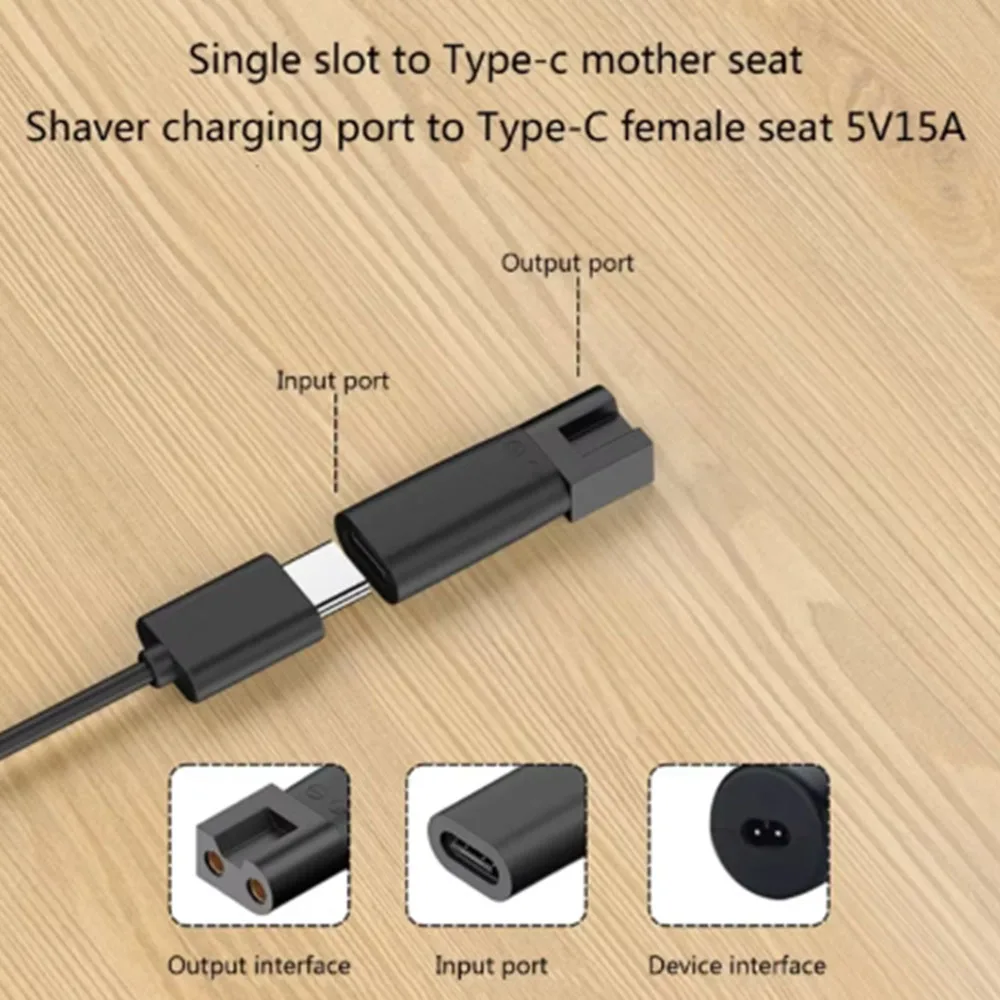 1/6 stücke USB Typ-c Buchse Auf Lade Adapter 2,35 Löcher 1,8 Löcher Rasierer Pentium Haar Clipper zwei Loch Adapter Rasieren