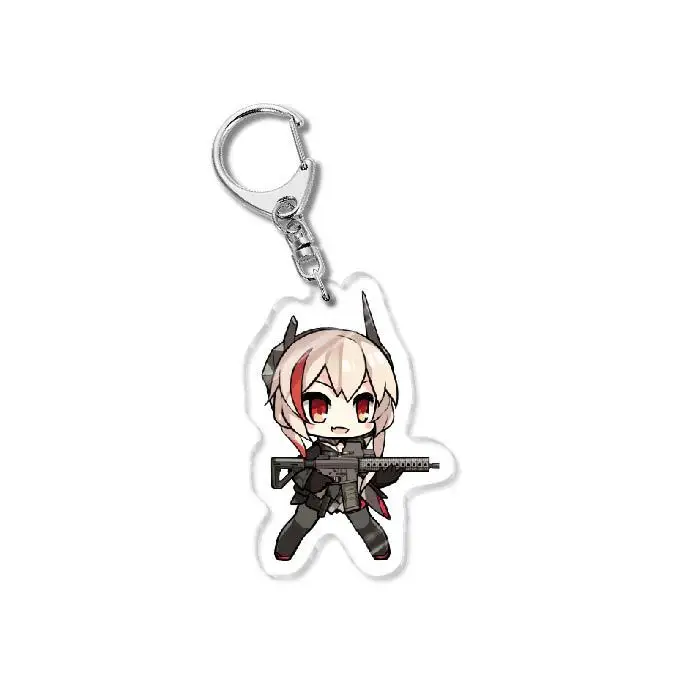 Girls Frontline M4a1 M16a1 Acrylic Keychain Lovely Bag Charms Pendant Fun Key Chain Cute Souvenir Creative Friend Kingring Gift view 6