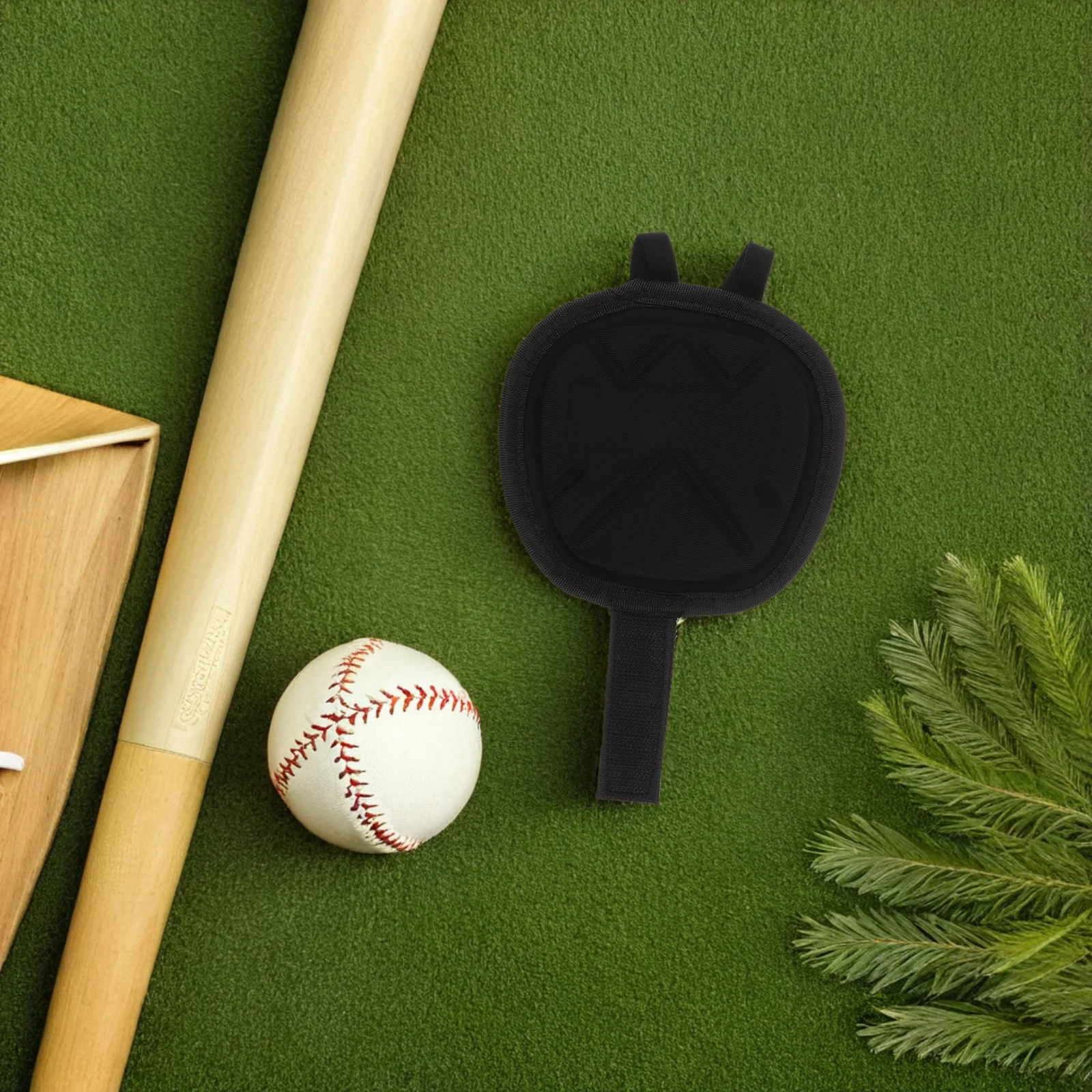 

Baseball Protective Hand Shield for Batting Ergonomic Curve Adjustable Strap Breathable Hand Guard for Baseball