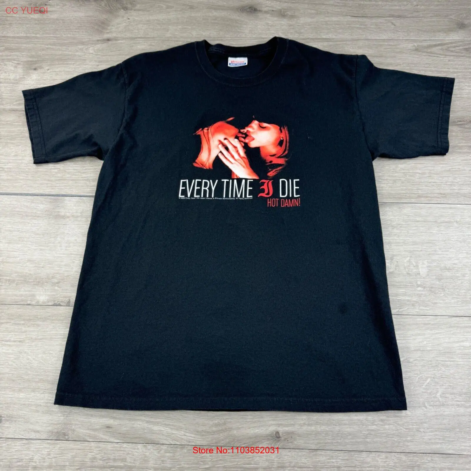 Винтажная футболка, каждый раз, когда я умираю, Y2K VTG Band концертный тур, редкий размер 2005, средний