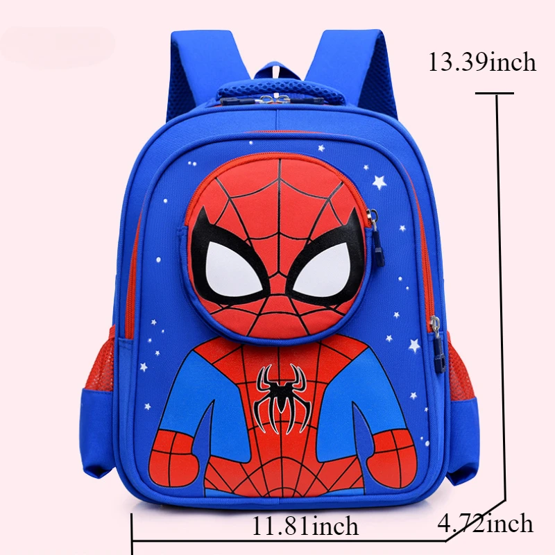 Disney Spiderman Cartoon Children Design Plecak Chłopcy 3D Wzór Torba Chłopcy 6-10 lat Tornister Dzieci Prezent Torba podróżna