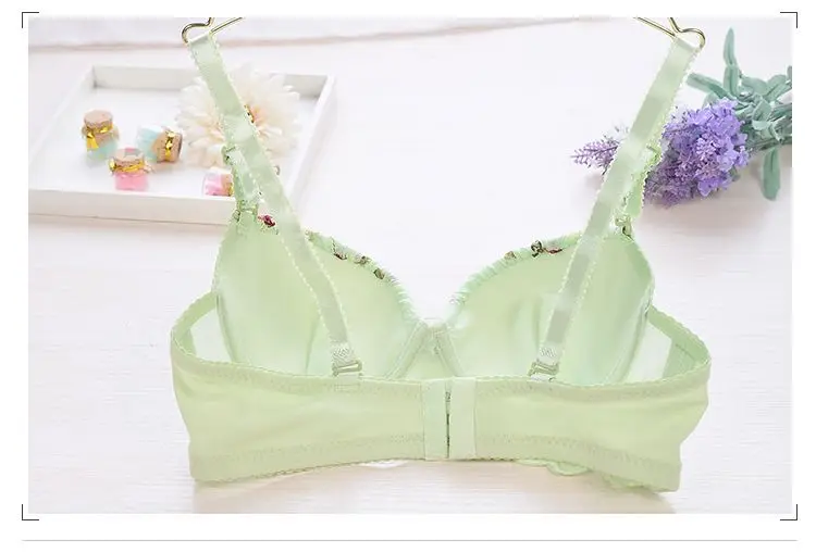 Floral Bra And Panties Set Women Sexy Lingerie Set Female Low Waist Korean Push Up Brassiere Comfortable Girl Seamless Underwear