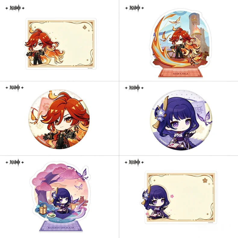 official Genuine Genshin Impact Teyvat Exhibition Theme series Q version cute badge standing sign refrigerator magnet  Furina