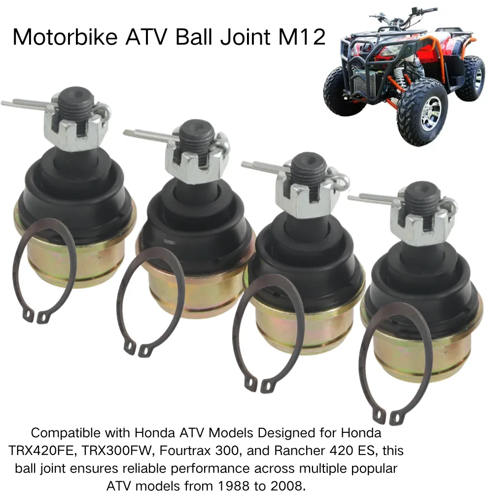 Motorbike ATV Ball Joint M12 For Honda TRX420FE RANCHER 420 ES 4x4 2007 2008 TRX300FW Fourtrax 300 4X4 1988-2000 Replace