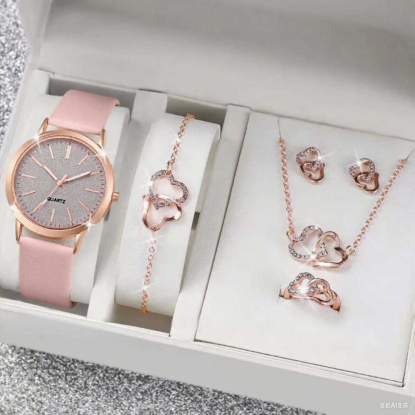 Fashionable and versatile women's niche high-end Hong Kong style watch, popular women's high-end glass quartz watch