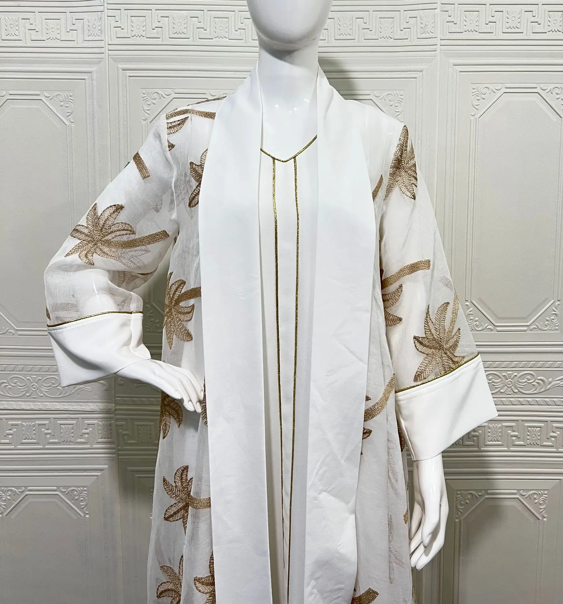 Midden-oosten moslim gewaad arabische dubai jurk elegante feestjurk abaya abaya jurk cw09748