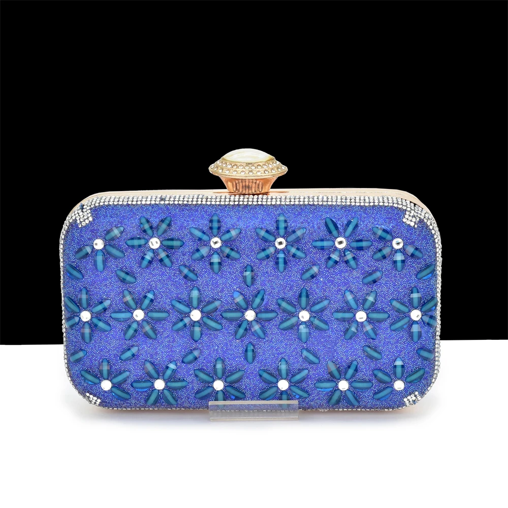 

New Arrival Women Evening Bags Flower Rhinestones Luxury Clutch Bag Purses and Handbags Luxury Designer Ladies Hand Bags