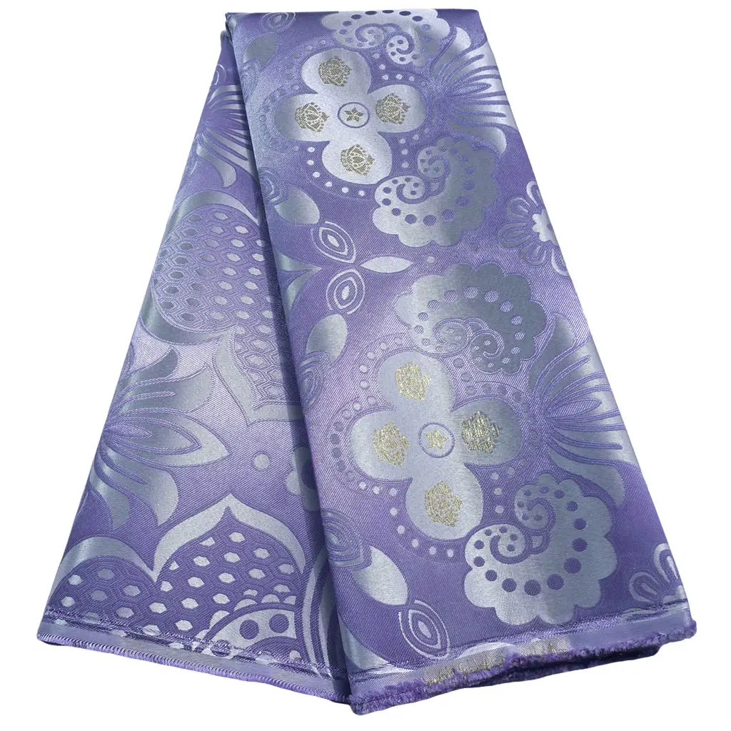 Afrikaanse Dikke Damast Kant Stof 2.5Yard Of 5Yards 2025 Jacquard Brokaat Stoffen DIY Naaien Voor Nigeria Vrouwen Headtie Aso obi Jurk