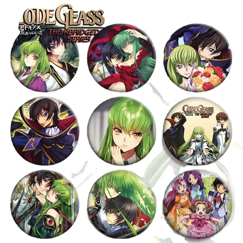 Anime Code Geass Cosplay Badges Lelouch Lamperouge Brooch Pins Cute Suzaku Icon Collection Breastpin for Backpacks Clothes Decor