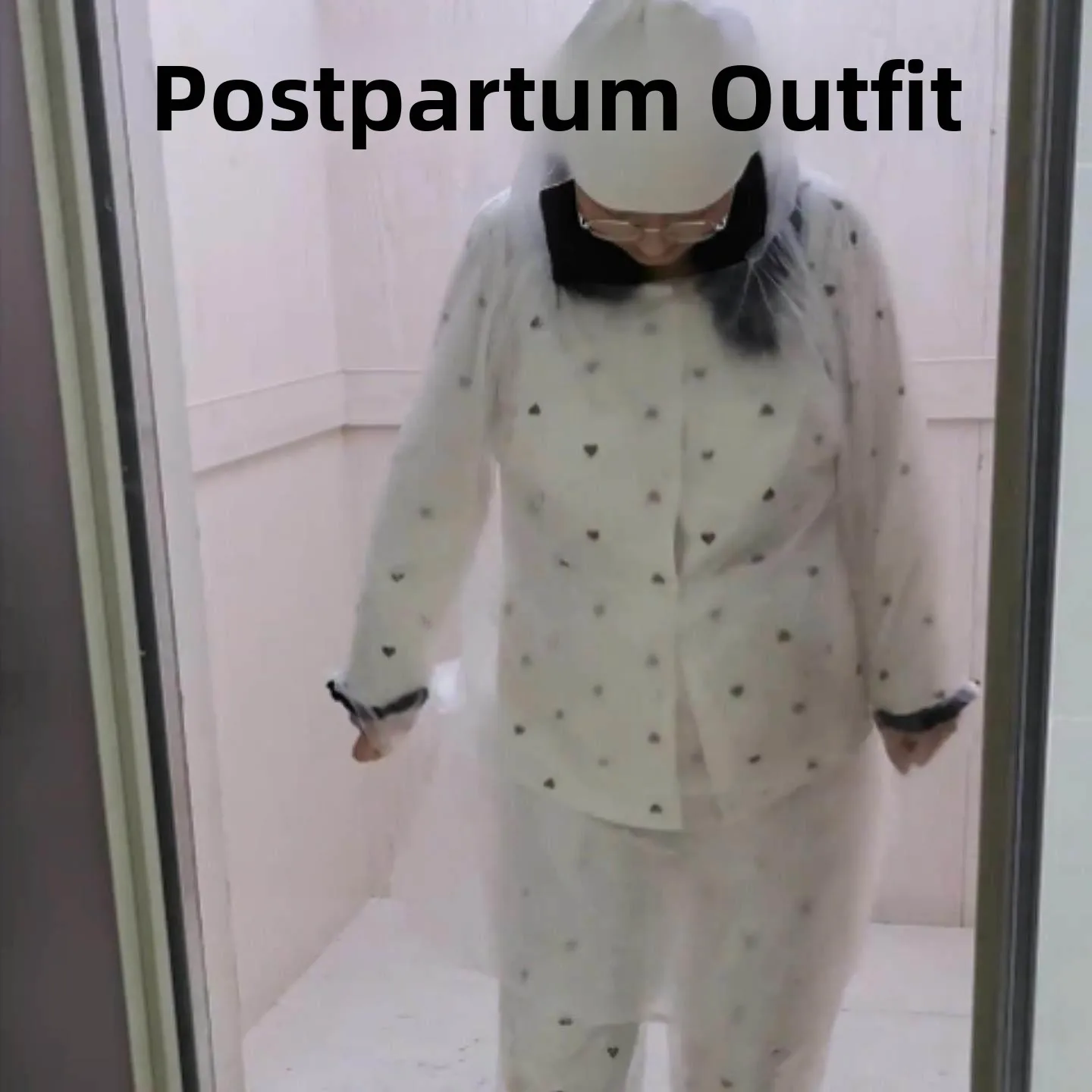 Postpartum Windproof Plastic Bag Full Body Cover Outfit for Discharge from Maternity Leave Mommy Outfit Sexy Wirefree Materni...