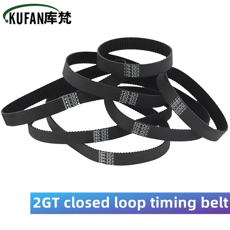 GT2 Pasek rozrządu z zamkniętą pętlą Gumowy 2GT 6mm Części do drukarek 3D 110 122 158 200 280 300 400 610 852 1524mm Paski synchroniczne Część