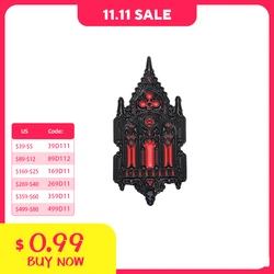 Gotische mysteriöse Kirche Brosche Emaille Pins Retro Architektur Laterne Broschen für Rucksack Revers Abzeichen lustige Schmuck Geschenk Pin