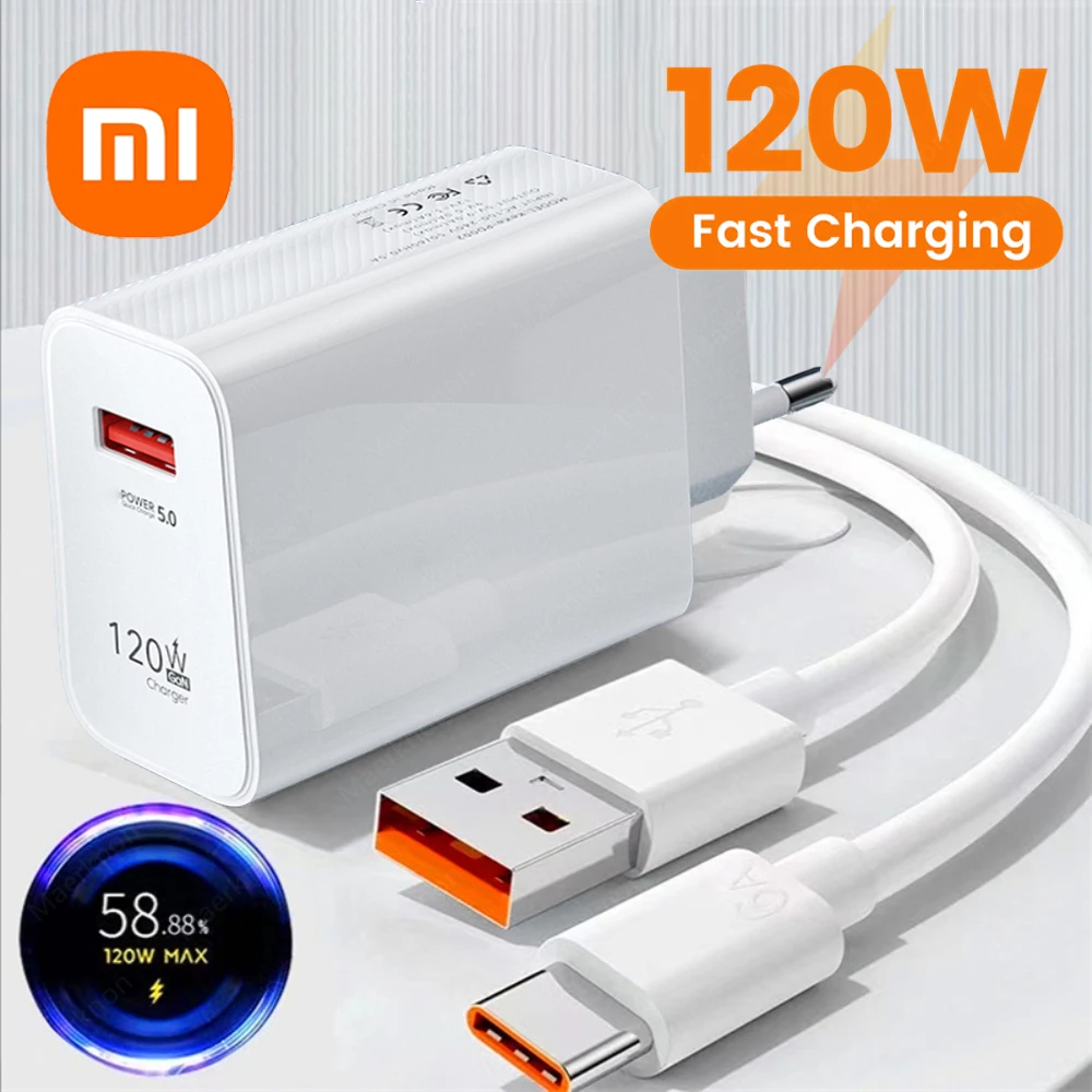 Xiaomi-Chargeur Ultra Rapide 120W, Xiaomi 14 13 12 11 Redmi Note 13 12T 11T Pro POCO X5 Tage Bery SnapType-C USB Turbo, Câble de Charge