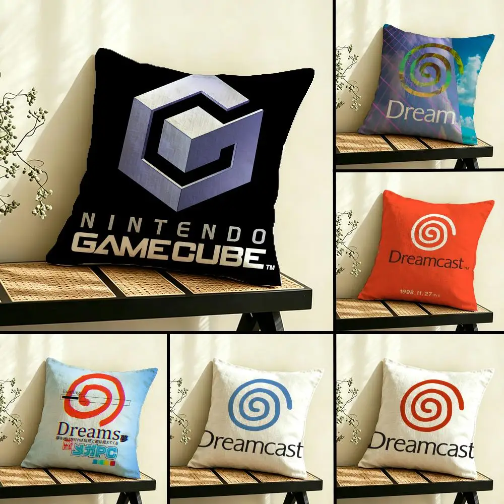 Capa de almofada P-Sega Dreamcasts, capa de almofada dupla face de linho, capa de almofada para sofá, decoração para casa em vários tamanhos