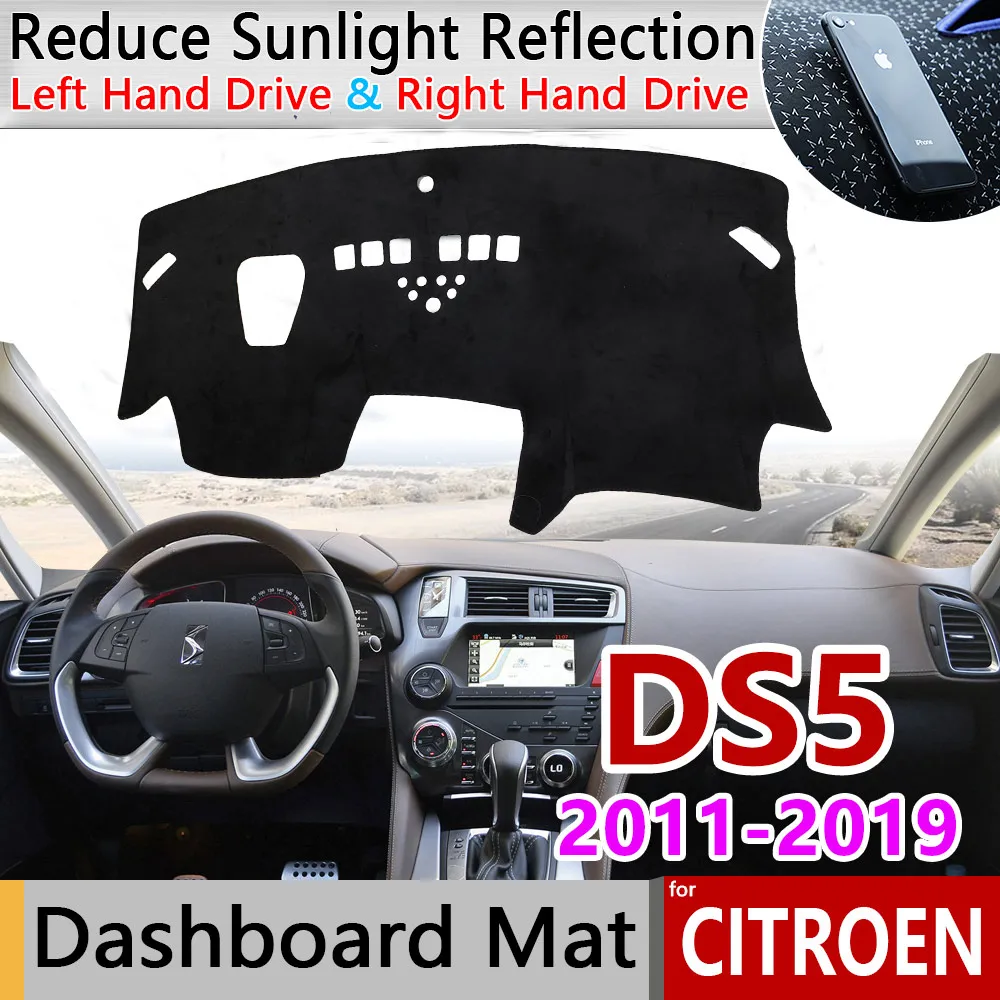 for Citroen DS 5 DS5 2011~2019 Anti-Slip Mat Dashboard Cover Pad Sunshade Dashmat Accessories 2012 2013 2014 2015 2016 2017 2018
