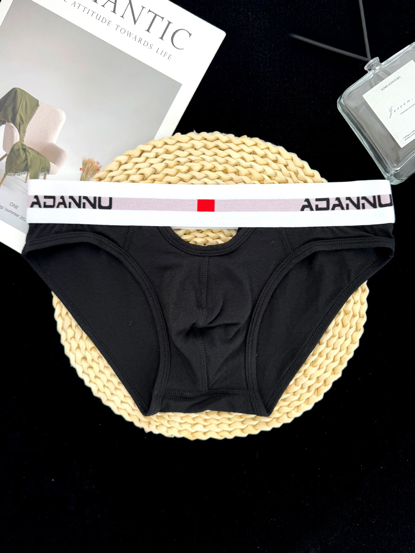 

ADANNU Men's Cotton Breathable Artistic Sexy Fitn Low Waist e Underwear Youth Trendy Color Innerwear