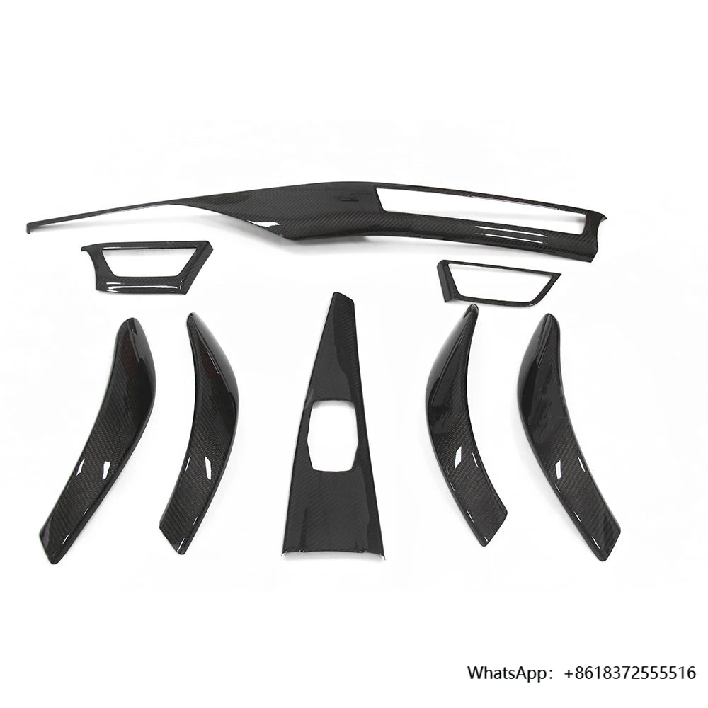 

8 Pieces Carbon Fiber Interior Trims for F30 F32/F33/F36 Moulding Overlays Dashboard Door Panel Sedan 4-Door Only 2012-2017