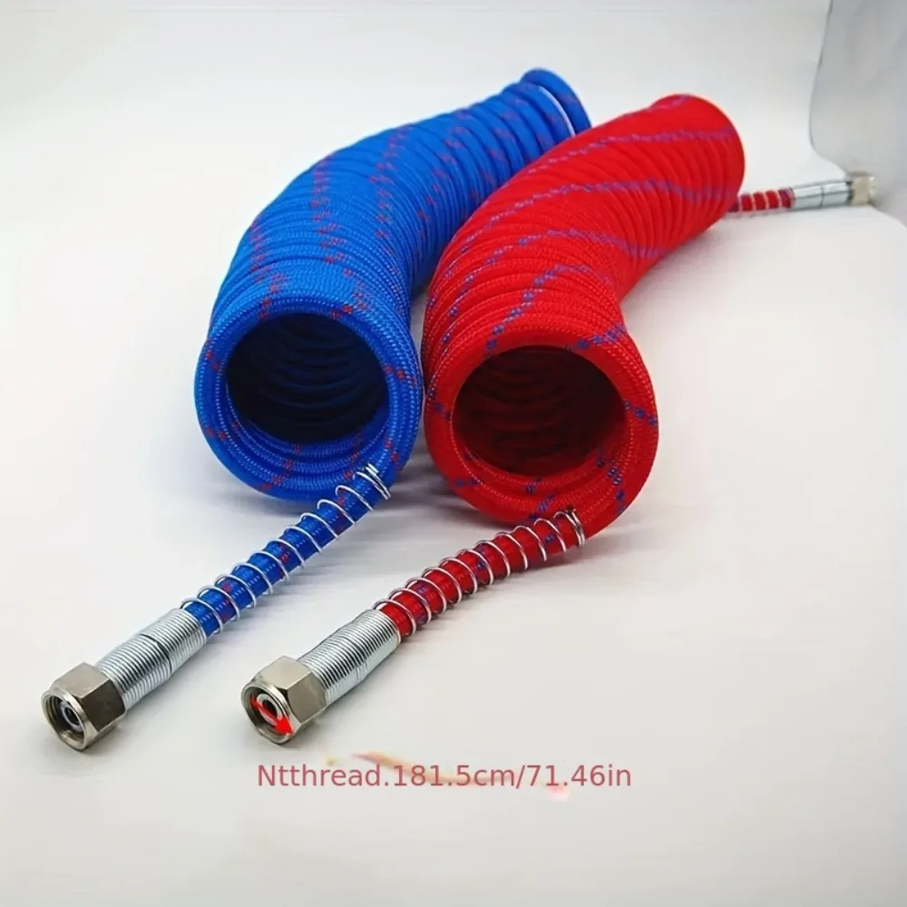 Premium Red & Blue Coiled Air Hoses: Essential for Safe Truck - Trailer Operations